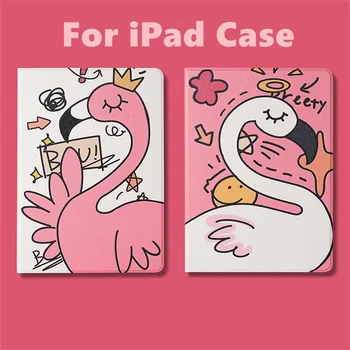 Desene animate drăguț Flamingo caz Pentru ipad Aer 4 iPad Pro 2020 10.5 10.2 9.7 inch a 8-a Generație a 7-12.9 Pro 2018 2019 Mini 4 5 Caz
