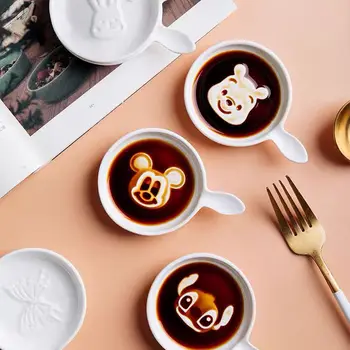Disney Mickey Ochi ceramice desene animate condimente vase de uz casnic sos de soia otet fel de mâncare drăguț mic vas de creație condimente fel de mâncare