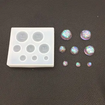 DIY Cristal Epoxidice Mucegai Semicirculare Emisfera Inel Pandantiv Bijuterii Rășină Oglinda Handmade Matrite