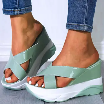 DORATASIA 2020 Brand Vânzare Fierbinte Fete Dulci Sandale cu Platforma Femei 2020 Moda de Vara Pene Tocuri inalte Pantofi de Plaja si Femeie