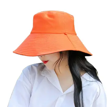 Dual Parte de Femei de Moda de Exterior Anti-UV Margine Mare Pescar Pălărie Găleată cu Capac