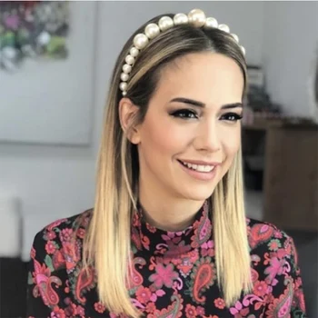 FASHIONSNOOPS 2020 Noua Perla Mare Susținere pentru Femeile Personalitate Tendință de Moda Hairband Petrecere Perla Fete Accesorii de Par