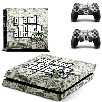 Grand Theft Auto V GTA 5 PS4 Piele Autocolant Decal Pentru Sony Consola PlayStation 4 și 2 Controllere PS4 Piele Autocolant autocolante de Vinil