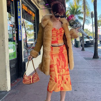 IAMSURE Stil Plajă Tie Dye Print Set Rochie de Moda pentru Femei Slim Streetwear 2 Buc Set Top fără Mâneci Split Fusta Lunga Vacanță