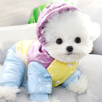 Imitație jos jacheta groasa de companie bumbac căptușit haine pentru rece și cald iarna Teddy Bichon Hiromi Yorkshire mici haine de câine