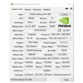 JINGSHA NOU GTX 960 Grafică Carduri de 2GB Original NVIDIA GeForce GDDR5 128bit GPU placa Video Pentru PC de Gaming non Miner Minier