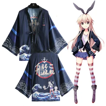 Joc Anime Kanta! Colecție Shimakaze Costume Cosplay Kimono Yukata Îmbrăcăminte Exterioară Strat Unisex De Zi Cu Zi Haori Topuri Lungi O Mărime
