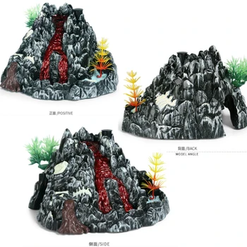 Jucării pentru copii de Simulare dinozaur vulcan model set jucarii stralucitoare rece/apă pulverizată/dinozaur de asteptare vulcan jucării pentru copii