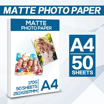 Labelwell 50 de Coli A4 Matte Photo Paper 170g pline de culoare de Imprimare Imaginea Fotografii pentru Inkjet Printer 297*210mm Hârtie de Imprimantă