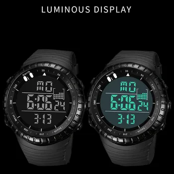 LED-uri Digitale Ceasuri pentru Barbati Ceas Sport din Plastic Cadran rezistent la apa 30M Curea de PU Ceasuri Relogio Masculin Reloj Hombre Picătură navă
