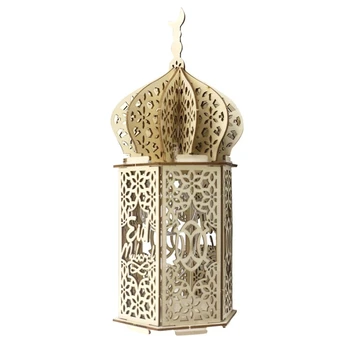 Lemn Ramadan Eid Mubarak Decoratiuni Pentru Casa Luna Condus De Lumânări Lumina Decor Accesorii Pentru Ramadan Lumini De Noapte Lampa Decor