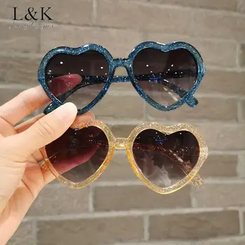 LongKeeper Forma de Inima pentru Copii ochelari de Soare Copii de Brand de Moda de Desene animate Drăguț Ochelari de Soare Fete Baieti Protectie UV Ochelari de Oculos