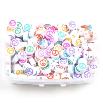 Margele acrilice Colorate Mixte Scrisoare vs Liber Margele Spacer Pentru a Face Bijuterii DIY Manual Farmecul Brățară Colier 200pcs/Cutie