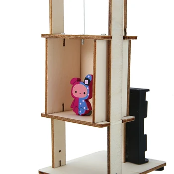 Mayitr 1buc Predare Lift Funcție de Principiul de Jucărie DIY Asambla Lift Electric Jucării Experiment științific Copii Jucarii Cadou