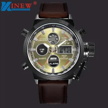 Mens De Cuarț Sport Militare Ceasuri De Mana Ceas Mecanic Barbati Automată Bărbați Cuarț Ceasuri Curea De Piele Horloges Mannen