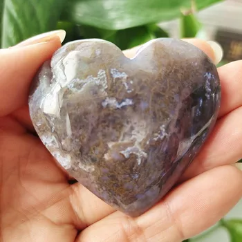Naturale primare de culoare de apă iarba agat inima de cristal piatra de cristal mineral specimen de cristal ston