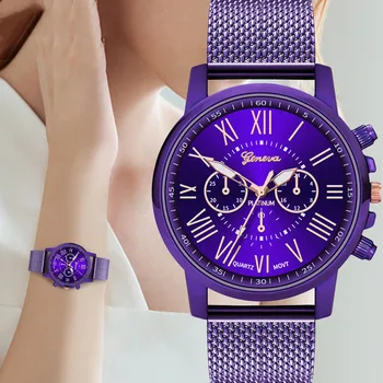 NOI violet de Lux pentru Bărbați Ceas din Oțel Inoxidabil Dial Casual In Ceas de sex Masculin Relogio Cadou Pentru dropshipping de sex masculin ceas Masculino