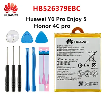 Orginal Huawei HB526379EBC Baterie de 4000mAh Pentru HUAWEI Y6 Pro Bucurați-vă de 5 Honor 4C Pro TIT-L01 TIT-TL00 -CL00 TIT-CL10 +Instrumente