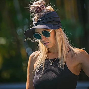 Palarie de vara de sex Feminin Palarie de Soare Femei Top Gol Capac Anti-ultraviolete Elastic Coada de cal Pălărie Nouă Casual Capace Gorras Plaja Hat