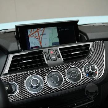 Pentru BMW Z4 E89 2009-2016 Fibra de Carbon Negru Autocolante Centrală de Aer Conditionat de Control Butonul de AC Panou Interior Accesorii Auto