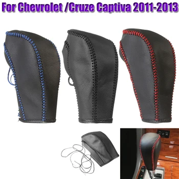 Piele Schimbătorului de Viteze Capac Pentru Chevrolet /Aveo Captiva 2013 2012 2011 Transmisie Automată cusute de Mână DIY Frână Acoperi