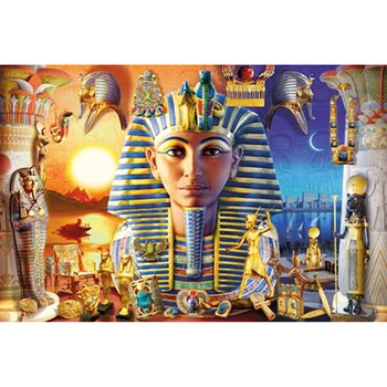 Plin patrat/rotund 5D DIY diamant pictura Faraon Egiptean Model de Broderie cusatura Cruce kituri de mozaic cu autocolante de perete