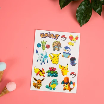 Pokemon Originale Autocolante Tatuaj Impermeabil Drăguț Pikachu Autocolant Amuzant de Desene animate pentru Copii Fete de Crăciun Cadou de Ziua recompensa Jucărie
