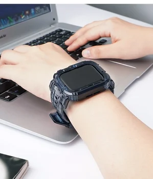 Silicon transparent Curea Pentru Apple Watch band SE 6 5 4 3 2 Gradient de colorat Brățară Pentru iWatch Serie Curea 44\40mm 38\42mm