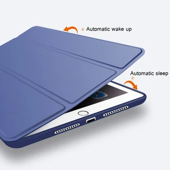 Slim Smart case Pentru iPad 10.2 2019 2020 TPU Moale Capacul din Spate pentru Apple iPad a 7-a Generație A2232 A2200 Tableta Caz + FilmPen