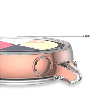 Ultra Subțire Ceas de Caz pentru Samsung Galaxy Watch Active 2 40mm 44mm Activă Accesorii Negru Protector de Film TPU Capac Ecran Complet