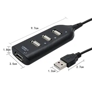 Universal USB Hub-4 Port USB 2.0 cu Cablu de Mare Viteza PC Pentru Laptop Hub Model Mini Mufa Cablu Splitter Adaptor V1Z3