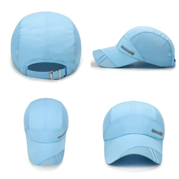 Vara Ochiurilor De Plasă Respirabil Șapcă De Baseball Cu Uscare Rapidă Pălării Pentru Bărbați Albastru Gri