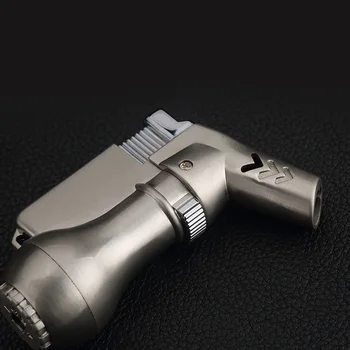 Windproof mic pistol bricheta de sudură de blocare de incendiu metal gaz butan brichetă de bucătărie, grătar trabuc conducta de accesorii pentru bărbați
