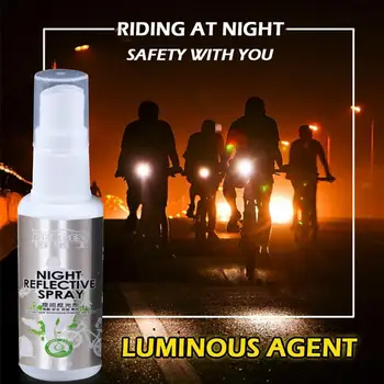 1 Sticla Noapte Reflectorizante Spray De Funcționare Bicicleta Vopsea Fluorescentă Anti Accident Marcă De Siguranță În Aer Liber, Instrumente Picătură De Transport Maritim