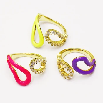 10 de piese de Înaltă calitate Deschis Email colorat Bijuterii inele de culoare de Vară inele bijuterii Cadouri pentru femei bijuterii Cadou 51314