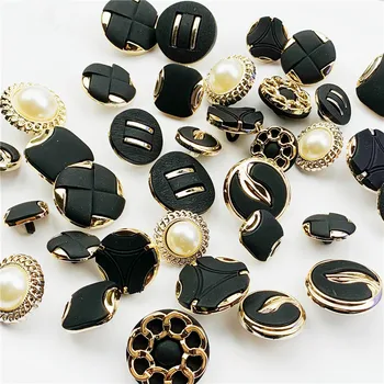 10 Pc-uri de Moda Negru Coadă Nasturi pentru Îmbrăcăminte din Plastic Rotund Buton DIY Costum Fusta Jacheta de Îmbrăcăminte Cusut Decorative Accesorii
