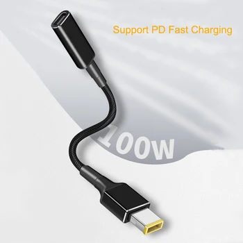 100W Rapid de Încărcare Cablu Cablu USB de Tip C de sex Feminin la 5.5x2.5 7.9x5.5 4.5x3.0 7.4x5.0mm Plug de sex Masculin Convertor Adaptor pentru Asus Lenovo