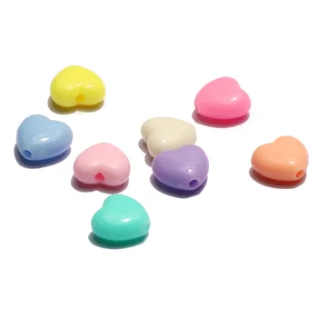 11mm Bomboane Multicolore Acrilice Margele Spacer Dragoste Inima Margele Vrac Pentru a Face Bijuterii Diy Farmecul Brățară Colier