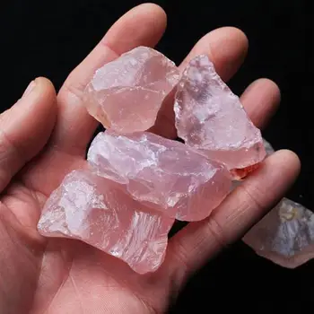 2-3CM Naturale Cuart Roz Piatra de Cristal de Rocă Decor Acasă Ambarcațiuni Minerale-Specimen de Tratament Piatra Punct de Vindecare Hexagonale Bagheta 30E