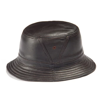 2021 noi găleată pălărie din piele găleată pălării de top solid bărbați și femei de moda găleată cu capac Panama pescar soare capace