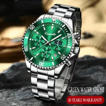 2021 Noua Moda Bărbați ' s Ceas din Oțel Inoxidabil Top Brand de Lux Impermeabil Sport Cronograf Cuarț Bărbați Relogio Masculino