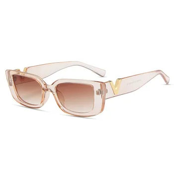 2021 Noua Moda V Cadru Mic Pătrat Negru Retro ochelari de Soare Pentru Femei Barbati Designer de Lux în Afara Clar UV400 Ochelari