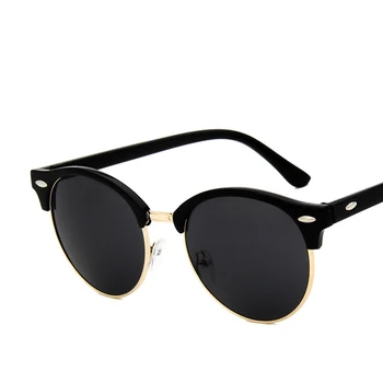 2021 Retro Semi fără ramă de ochelari de Soare Barbati Femei de Brand Designer de Jumătate Cadru Ochelari de Soare Clasic Vintage UV400