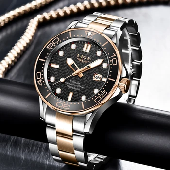 2021 Sport Ceas de mână De Om LIGE Brand de Top din Oțel Inoxidabil rezistent la apa Ceasuri Barbati Ceas Militar Cuarț Ceas de mână Montre Homme