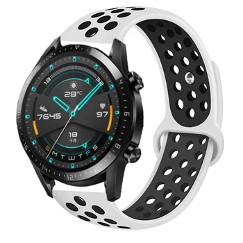 22mm Silicon pentru Samsung Galaxy Watch 46mm 42mm Sport Curea pentru Samsung Gear S3 Frontieră/Clasic active 2 Huawei Watch 2