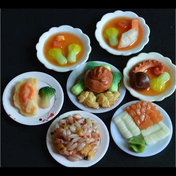 33Pcs/Set Mini Bucătărie Veselă Miniaturi Cana Farfurie Farfurie Decor Jucarii Pentru Fete Copii Cadouri Accesorii Papusa en-Gros