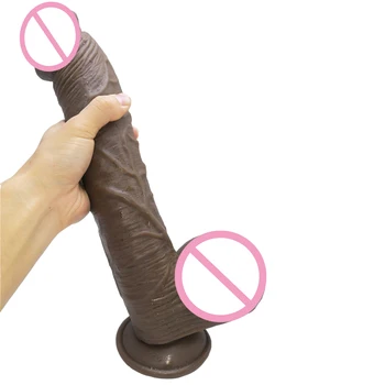 34*6cm Mare Vibrator Super Mare Jucărie Pentru Femei Masturbator Impermeabil Lung Dildo Cu ventuza Jucarii Sexuale Pentru Femei Gode Ventouse