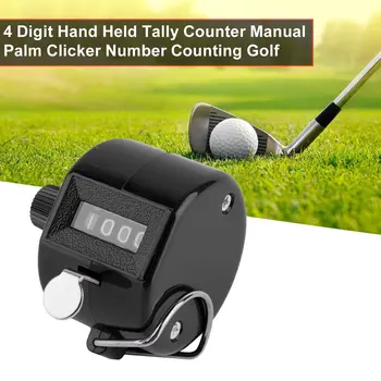 4 Cifre Portabil Convenabil Plastic + Metal Mână Contor Manual De Palmier Clicker Numărul De Numărare Golf