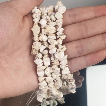 5-8mm Naturale Neregulate formă neregulată Howlite Turcoaz Chips-uri Piatră Pietriș Margele Pentru Bijuterii Handmade, DIY Brățară Colier