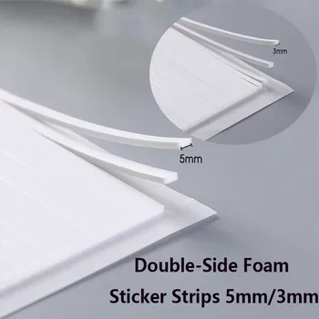 5 mm/3 mm Lățime Dublă față-verso 3D Spuma Benzi Adezivi Magic Autocolant pentru DIY Agitator Carduri de a Face Scrapbooking Meserii de Hârtie Supplie